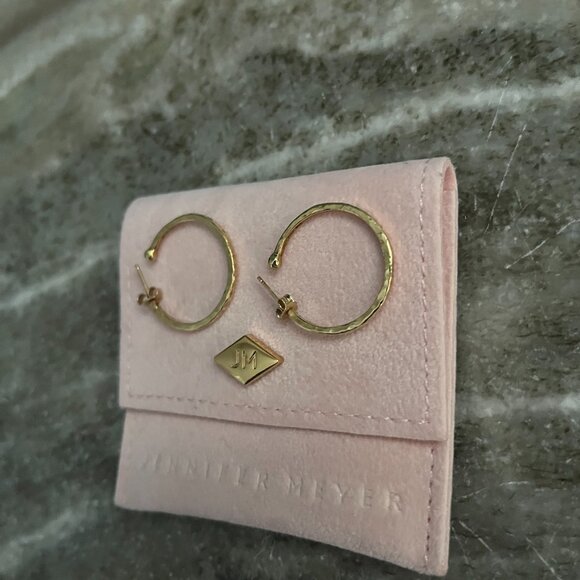Jennifer Meyer Small Hammered Hoops - Picture 6 of 6